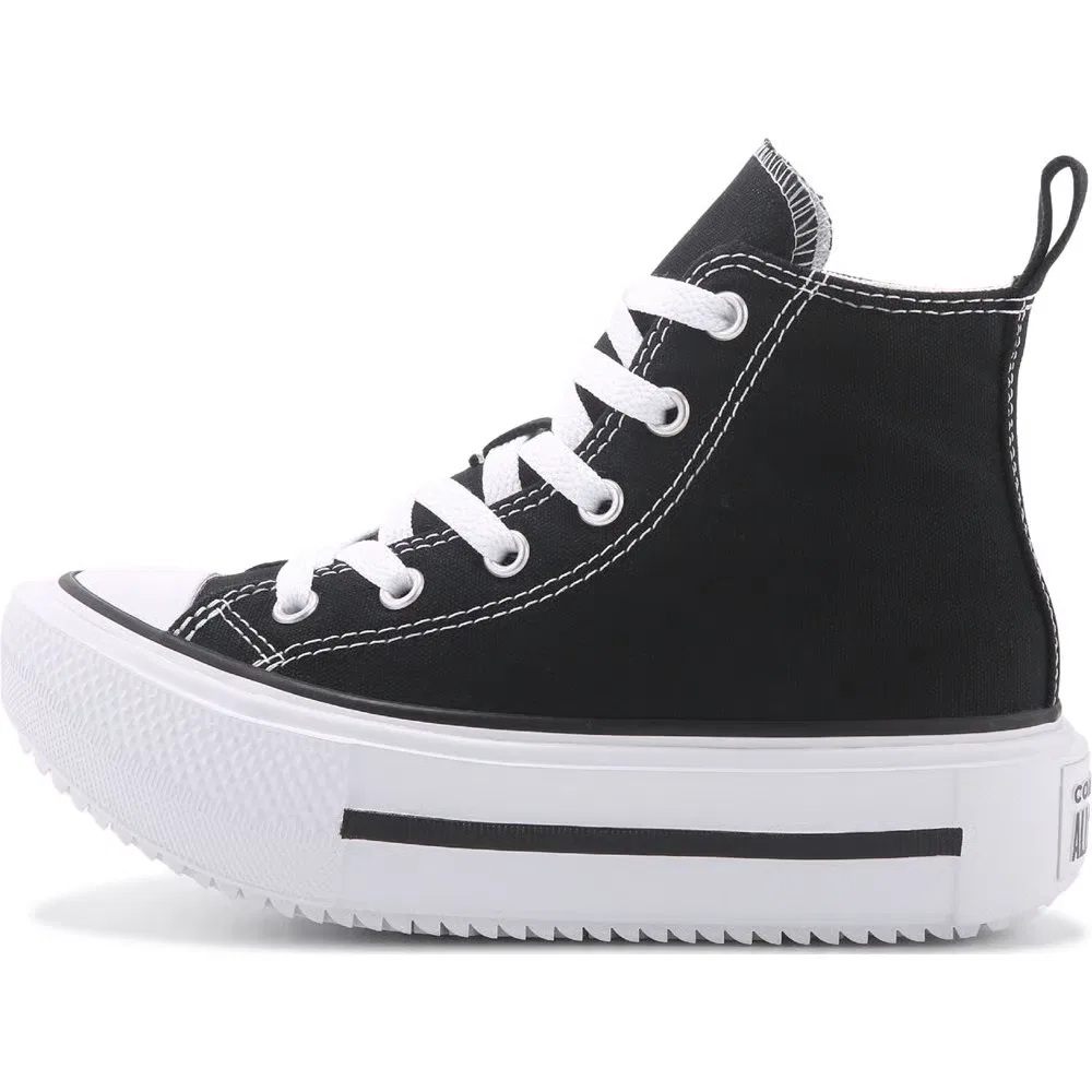 Детские кроссовки Chuck Taylor All Star Double Stack на платформе Converse, Black — фото 3