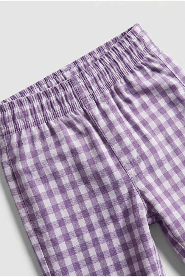 Детские спортивные штаны для девочек с бриллиантовым узором Siela Çocuk, Purple — фото 2