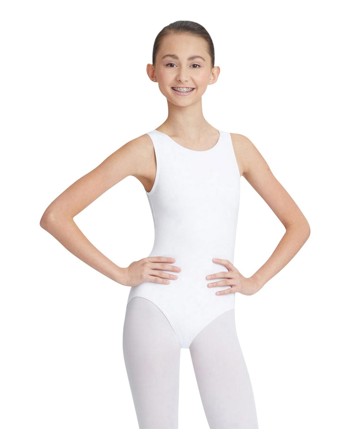 

Купальник с высоким воротником Capezio, белый