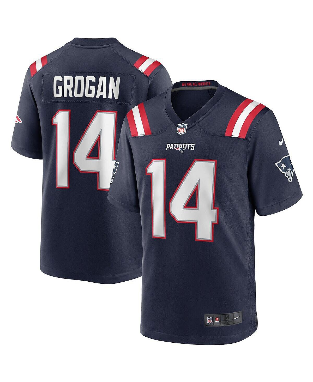 

Мужская футболка steve grogan navy new england patriots game для пенсионеров Nike, синий