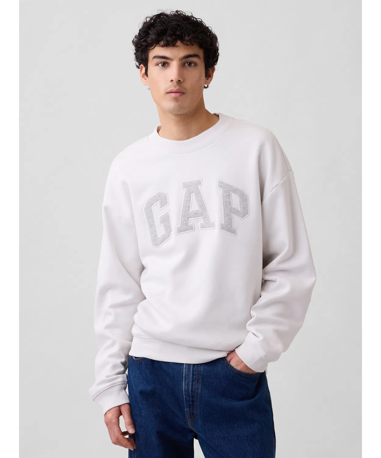 Мужская толстовка с длинным рукавомGAP, Ivory