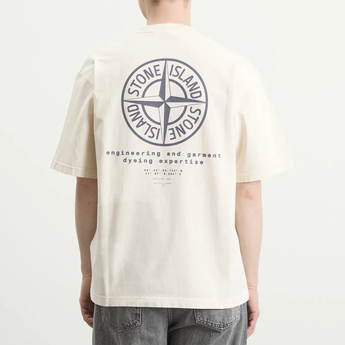 Футболка с принтом Whirlwind Type Stone Island, Ivory — фото 3