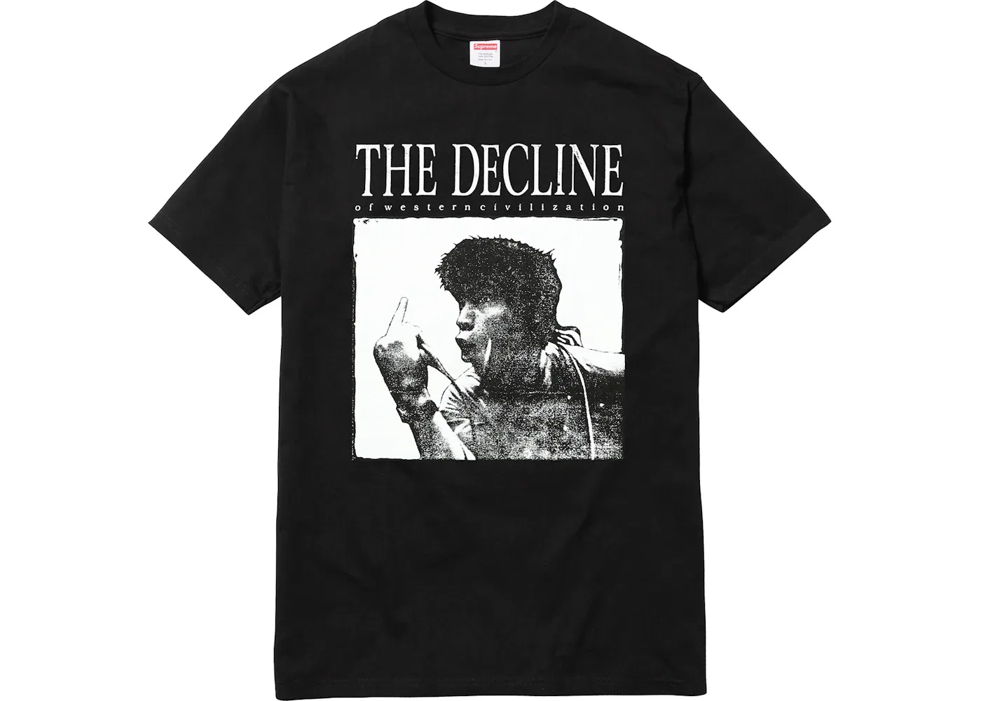 Мужская футболка с принтом Supreme Decline of Western Civilization Tee, Black