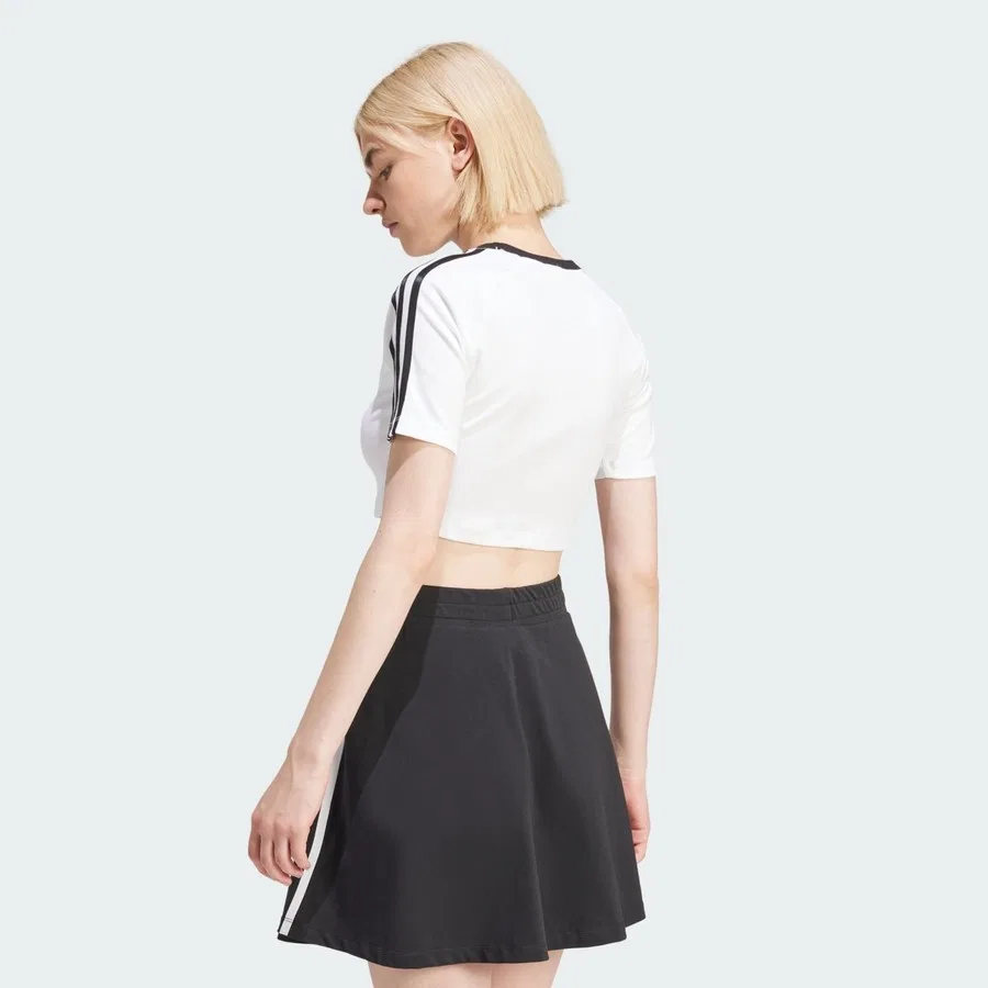 Женская футболка с длинным рукавом Originals 3-Stripes Baby Tee adidas, Белый — фото 2