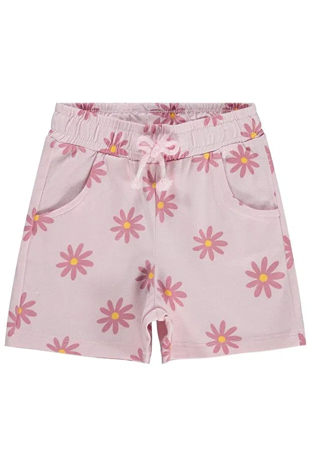 Детские шорты для девочек с принтом Daisy patterned shorts Civil Girls, Powder
