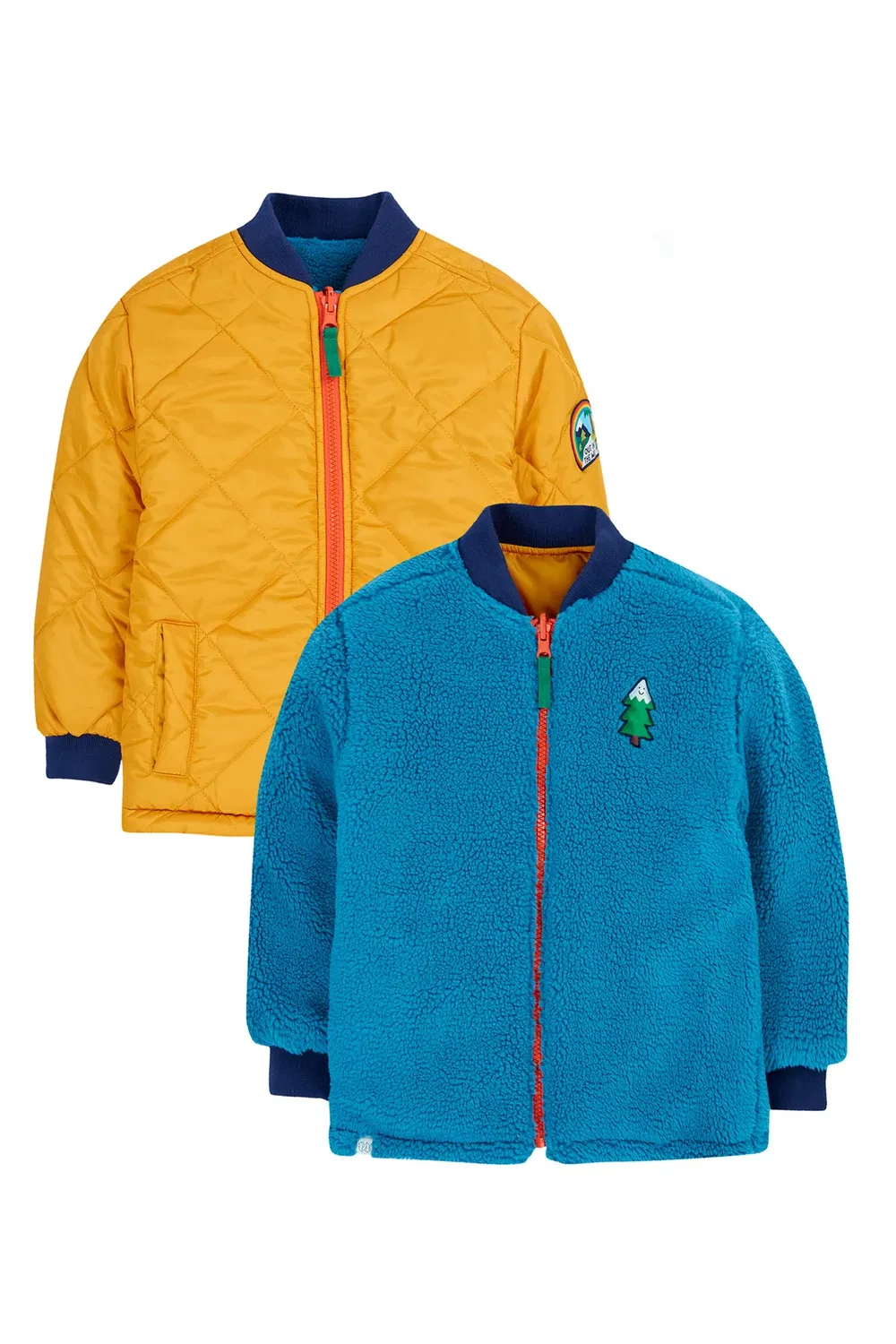 Детская куртка-стеганая двусторонняя Robin Frugi, Yellow