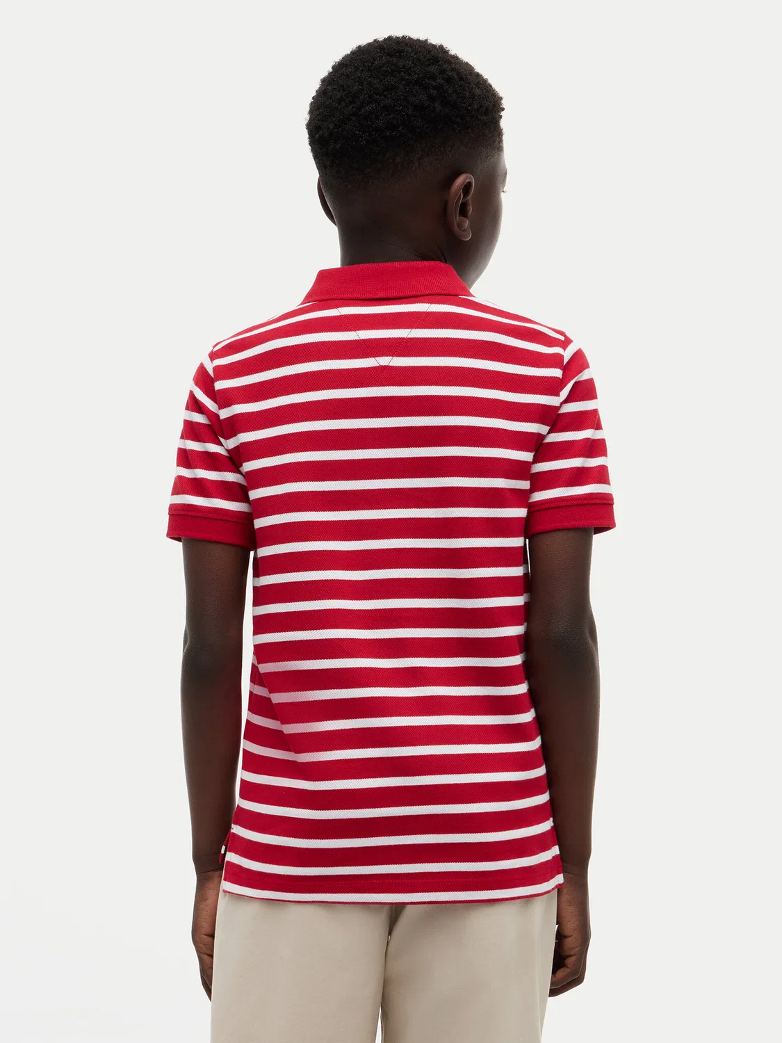 Поло стандартного кроя для мальчика Flag Tommy Hilfiger, красный — фото 3