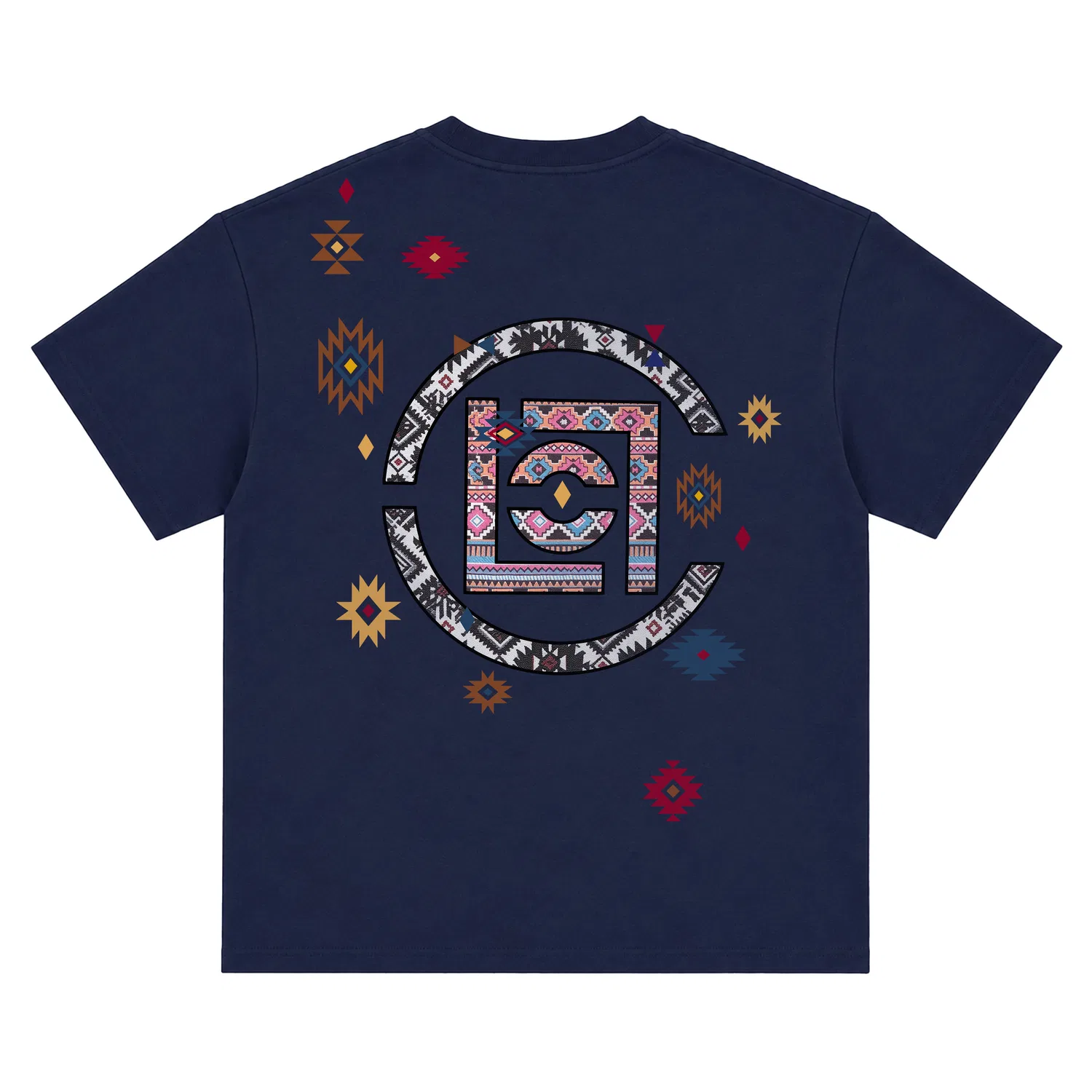 Детская футболка с принтом Unisex Crew Neck Moderate Straight Fit CLOT, Navy Blue 320g Cotton Refined Print