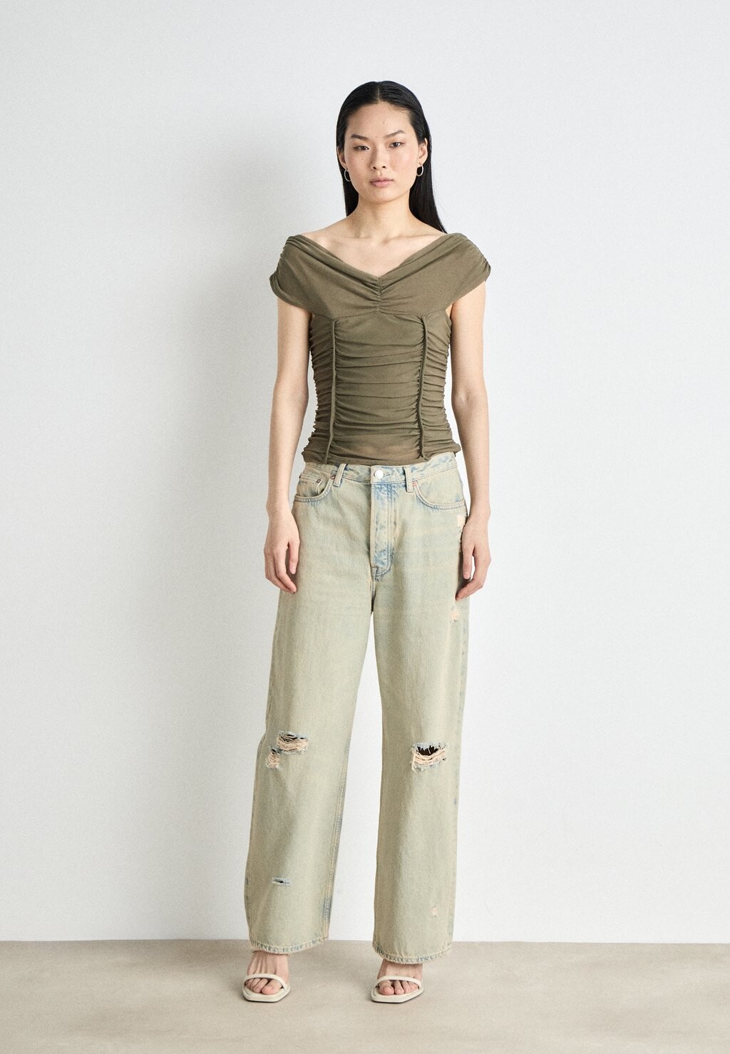 

Футболка с набивным рисунком OFF SHOULDER Gestuz, коричневый