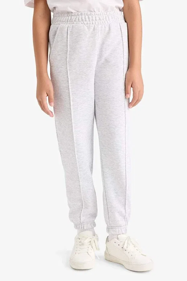 Детские спортивные штаны для девочек с карманами Jogger Defacto, Gray-Gr400 — фото 4