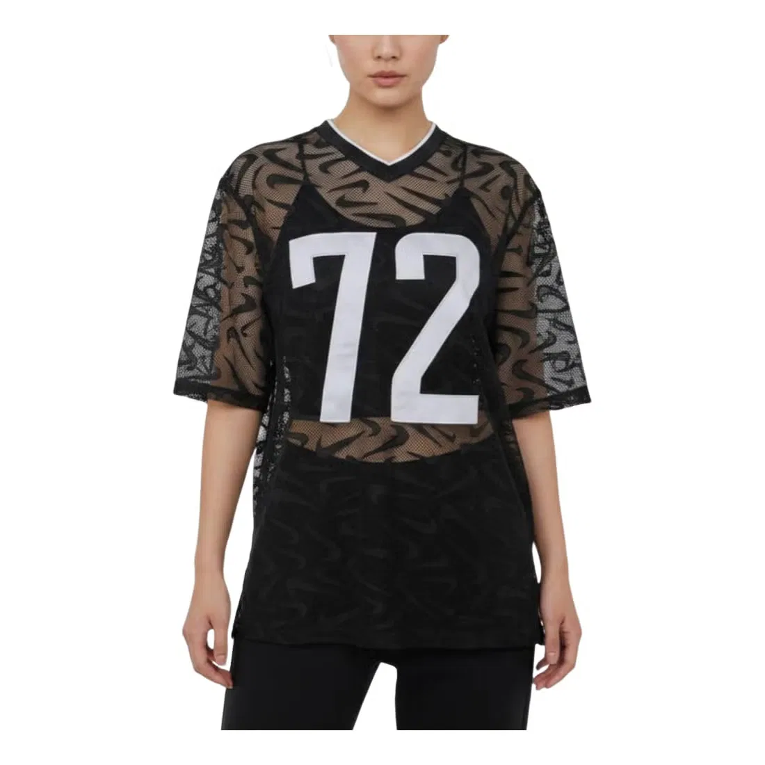 Джерси оверсайз с кружевом Chill Lace Nike, черный