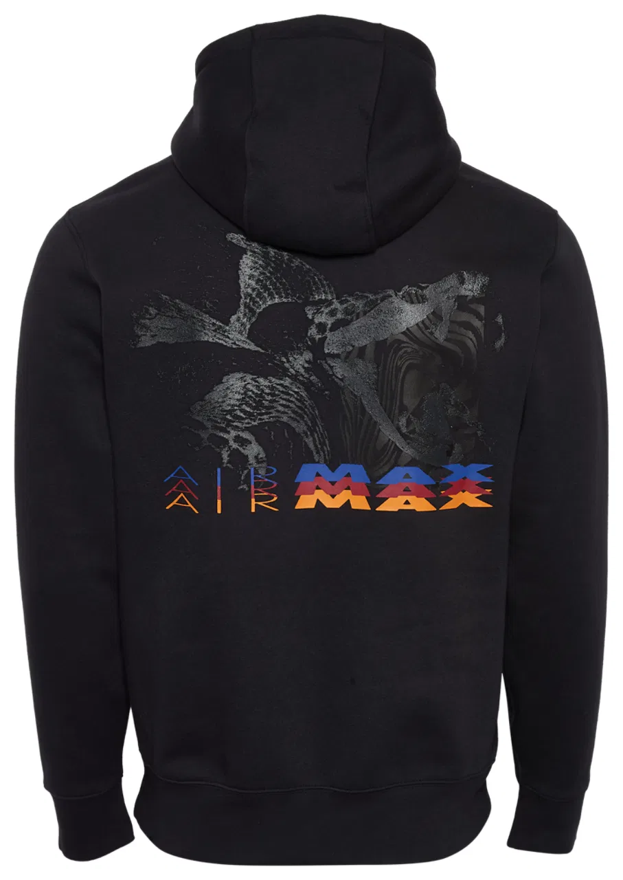 Мужская толстовка с капюшоном на флисе Club Fleece Nike, черный — фото 2
