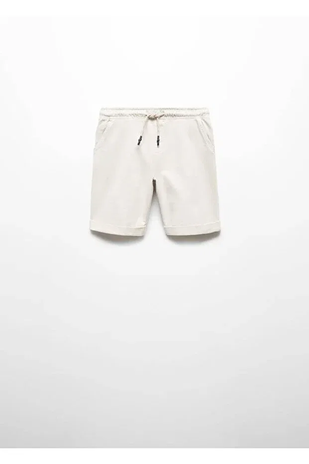 Детские шорты для мальчиков с эластичным поясом Mango Kids, Ice Gray — фото 2