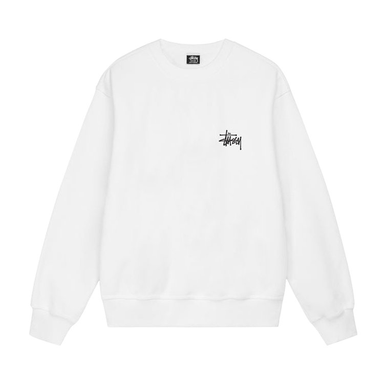 Толстовка Stussy Basic Crew 'White', белый - фото