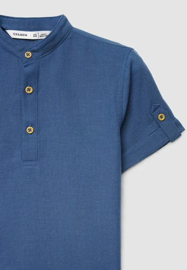 Футболка-поло из полиэстера Camicia mc tinta unita, Terranova, Blu scuro, синий — фото 3