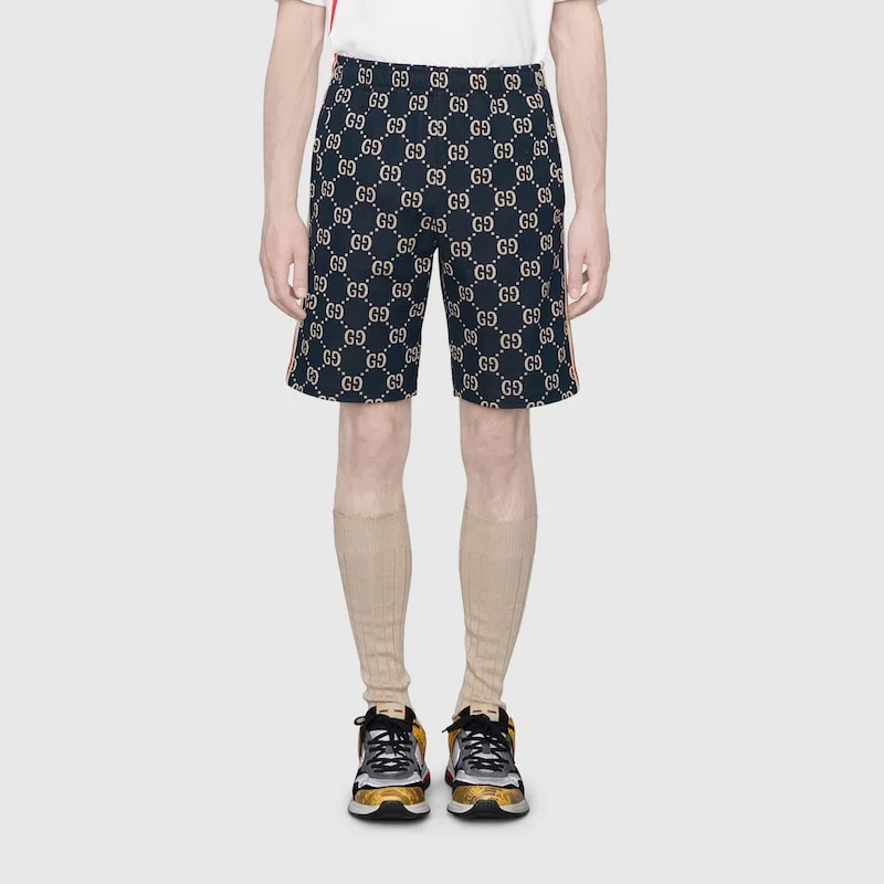 Шорты Gucci GG Jacquard, темно-синий