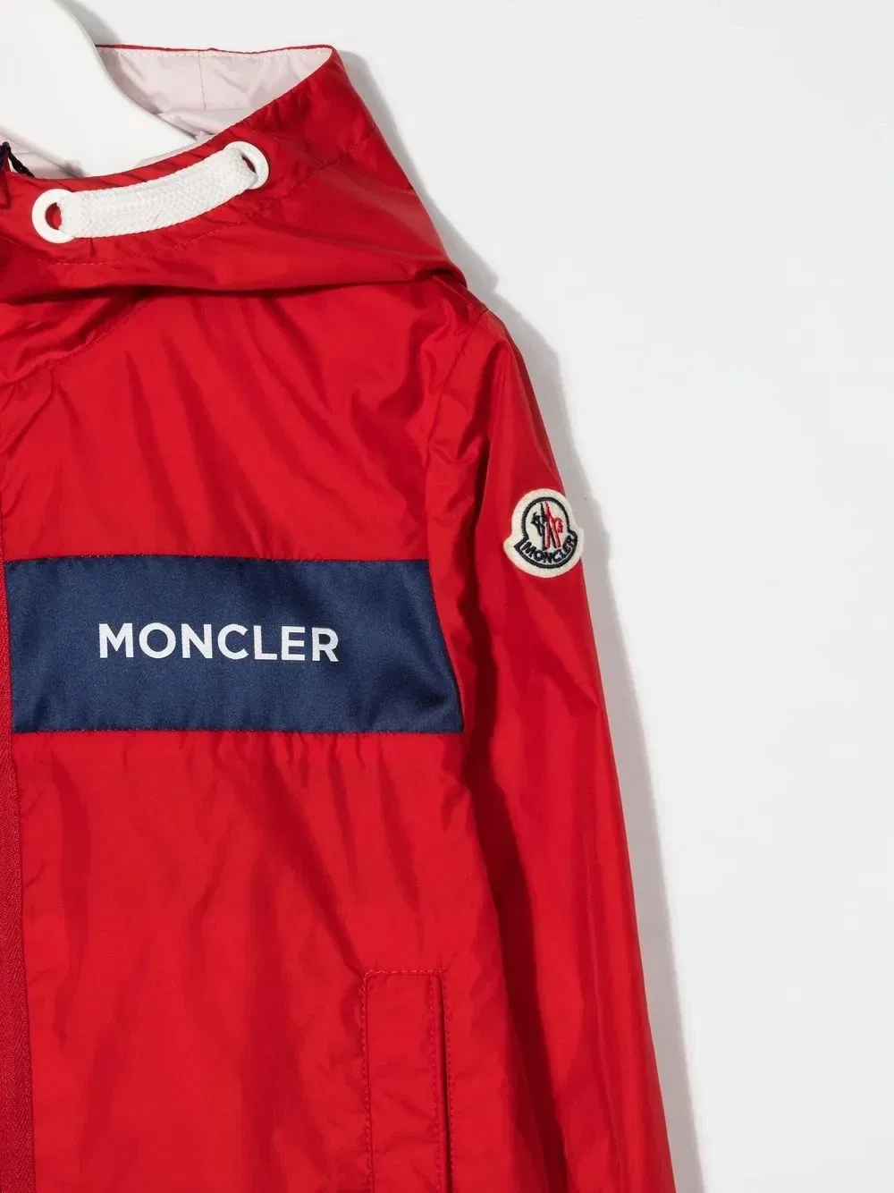 Куртка с нашивкой-логотипом Moncler Enfant, красный — фото 3