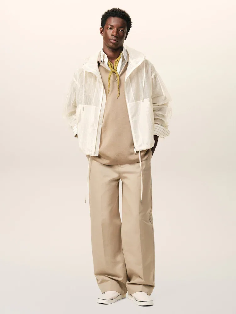 Ветровка AMI PARIS Zipped Windbreaker, White
