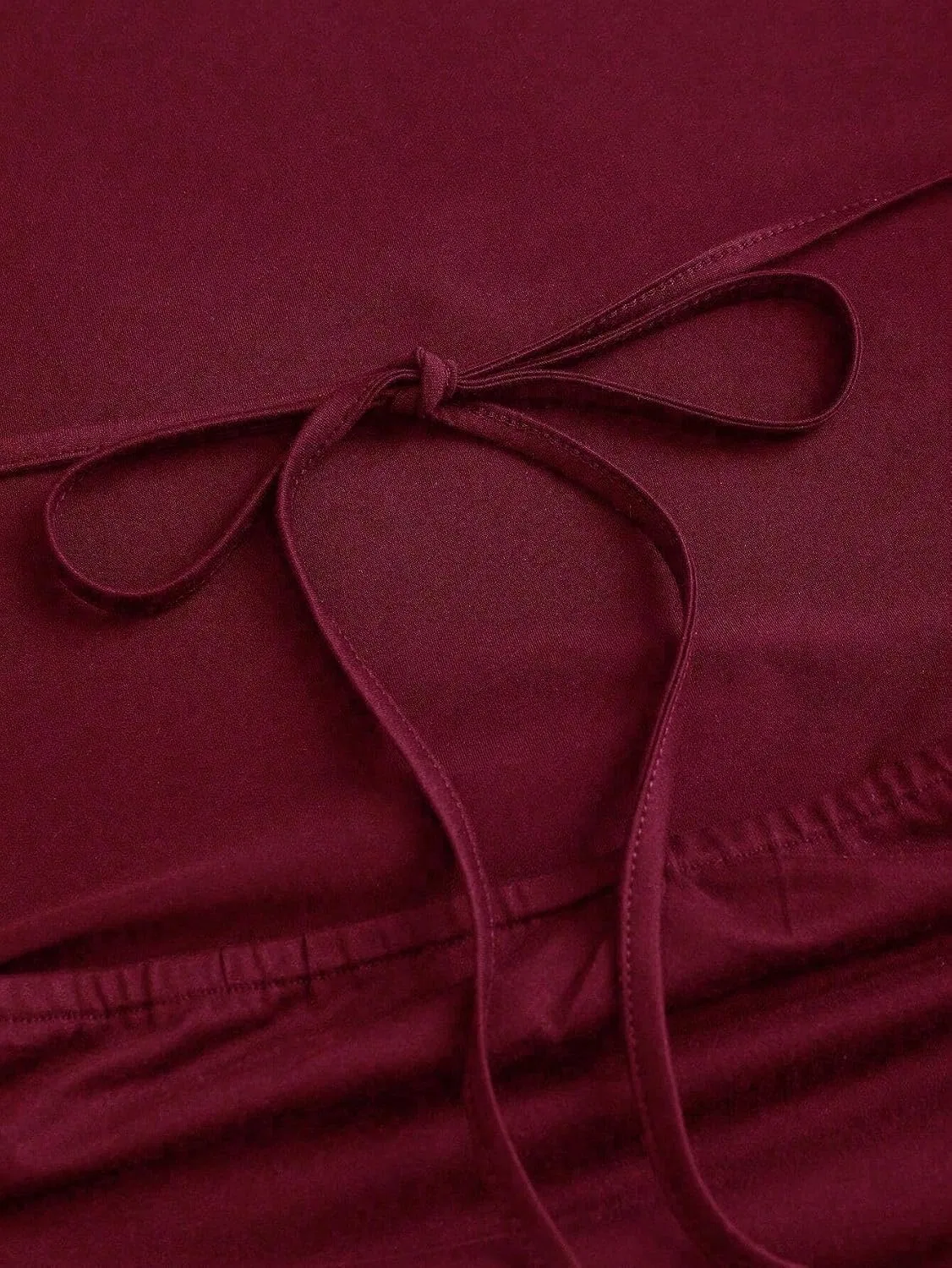 Женское облегающее мини-платье с запахом Bodycon Cocktail, Burgundy — фото 3