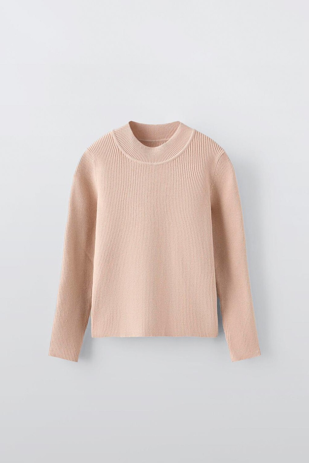 

Свитер в рубчик ZARA, коричневый/серо-коричневый