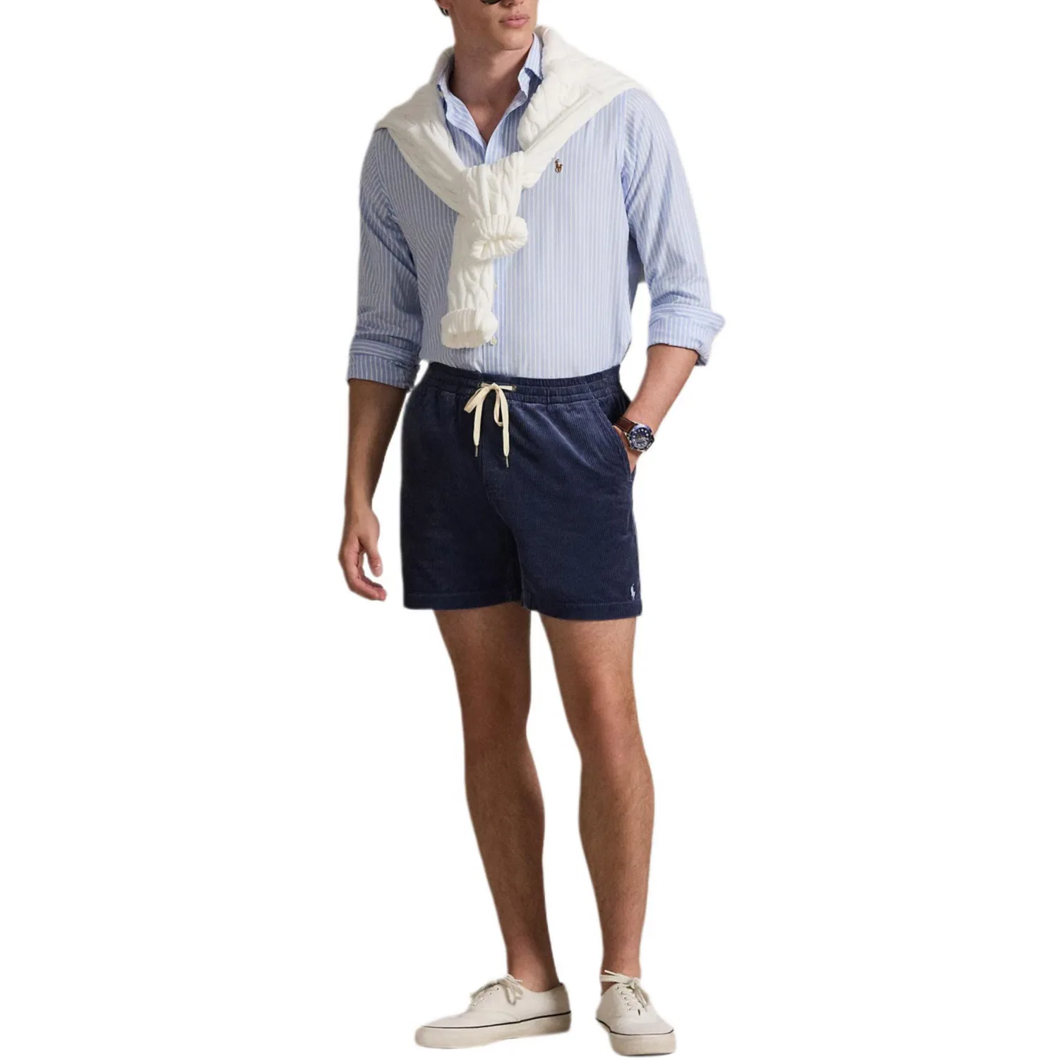 Мужские шорты из вельвета с кулиской Polo Ralph Lauren, Boston Marine — фото 3