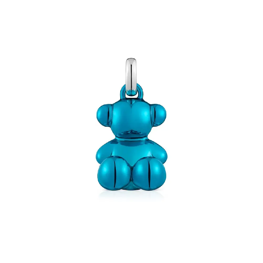 

Подвеска Tous Medium Steel Bear Bold Bear, серебро/сталь/голубой