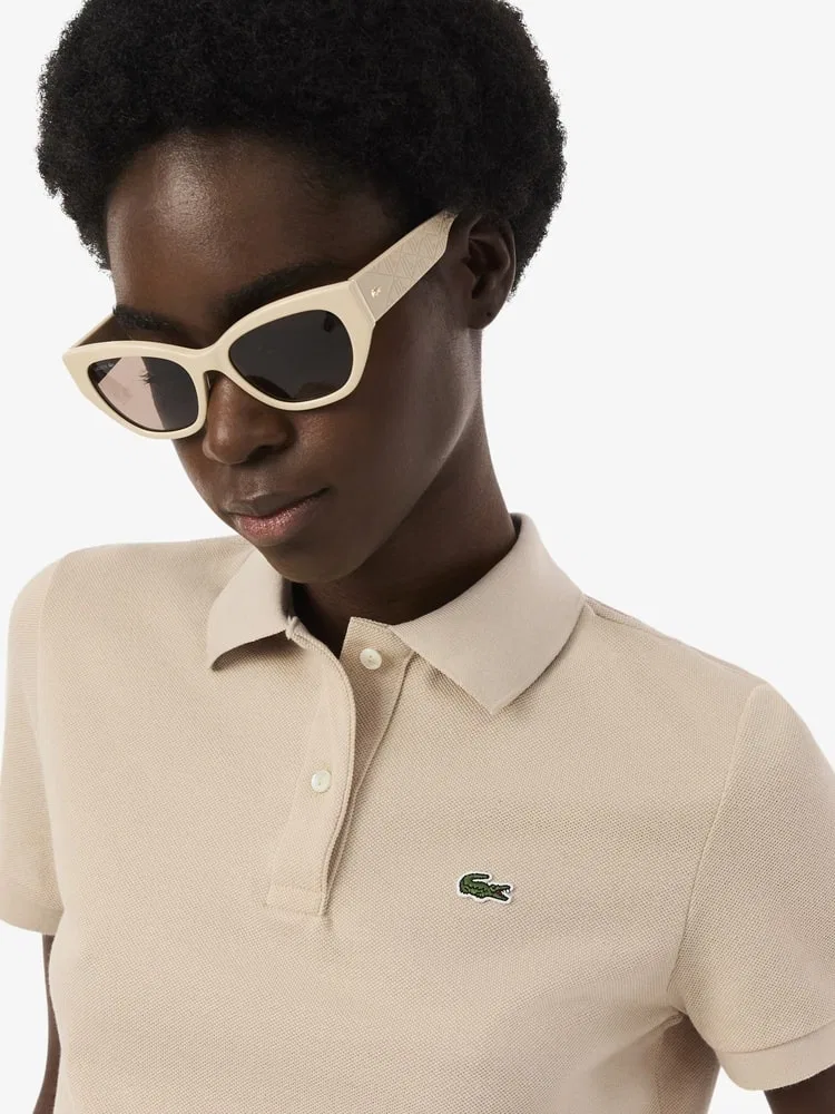 Поло женское LACOSTE Regular Fit, Beige — фото 2