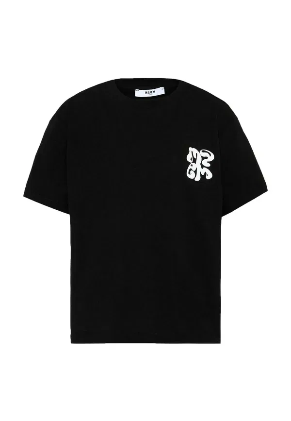 Футболка с принтом Print T-shirt Msgm, черный