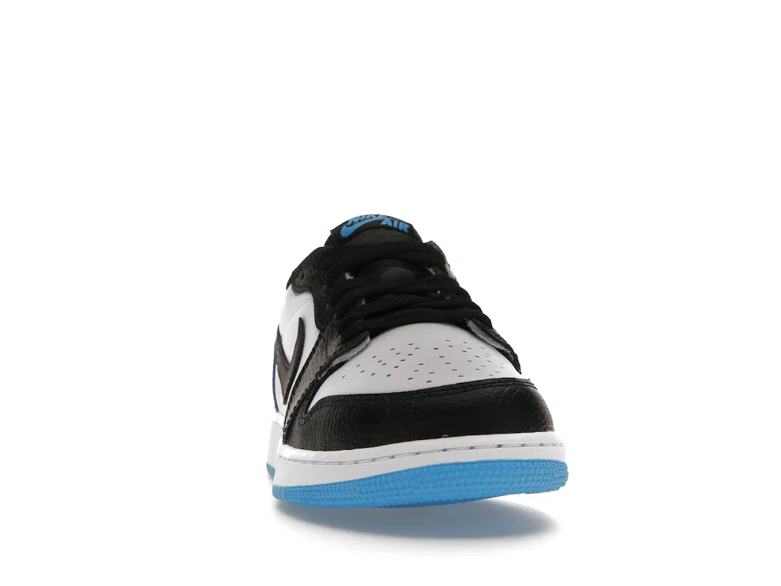 Детские кроссовки Lifestyle с принтом Jordan 1 Retro Low OG Jordan, White/Dark Powder Blue/Black — фото 2