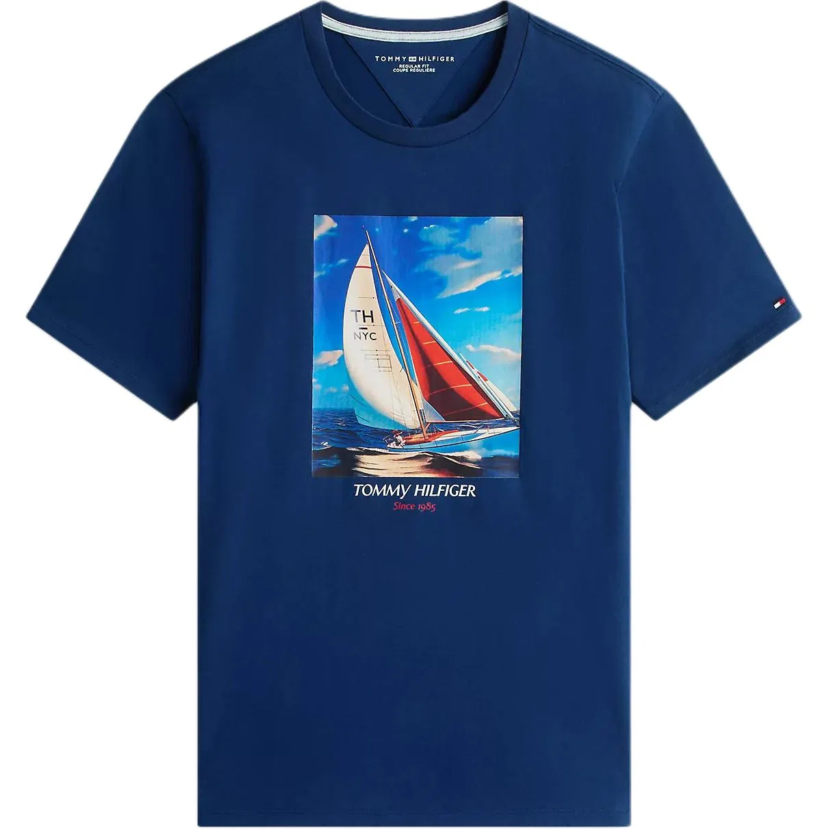 Мужская футболка с круглым вырезом Tommy Hilfiger, Light Marine Blue