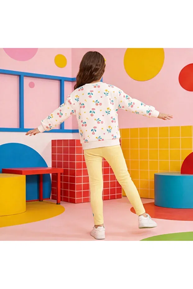Детские леггинсы для девочек хлопковые Hoglet Kids, Yellow — фото 2
