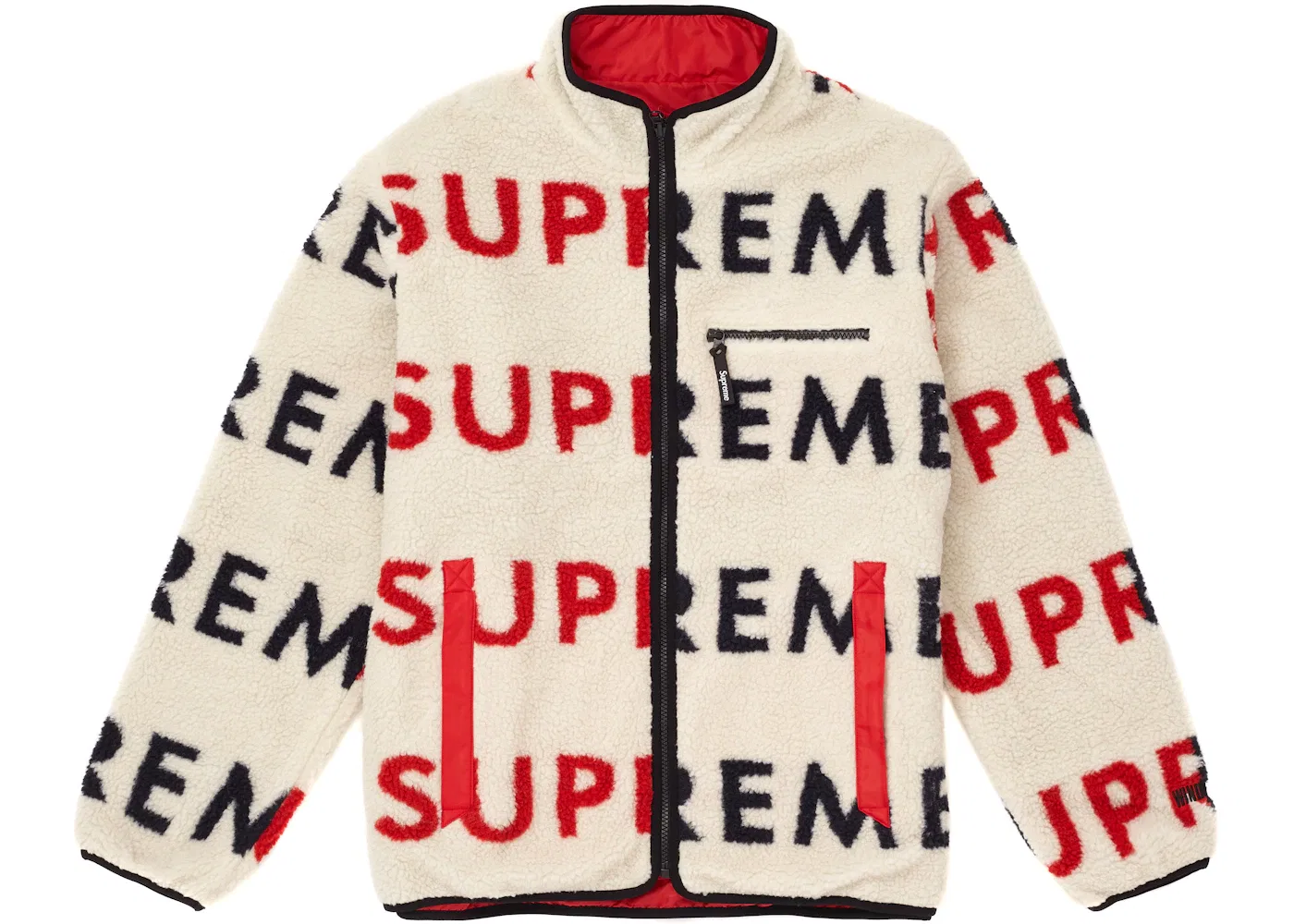 Мужская куртка двусторонняя с принтом Supreme, Natural