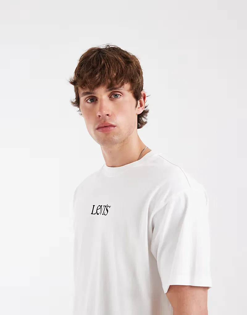 Футболка с логотипом на груди Levi's, белый — фото 4