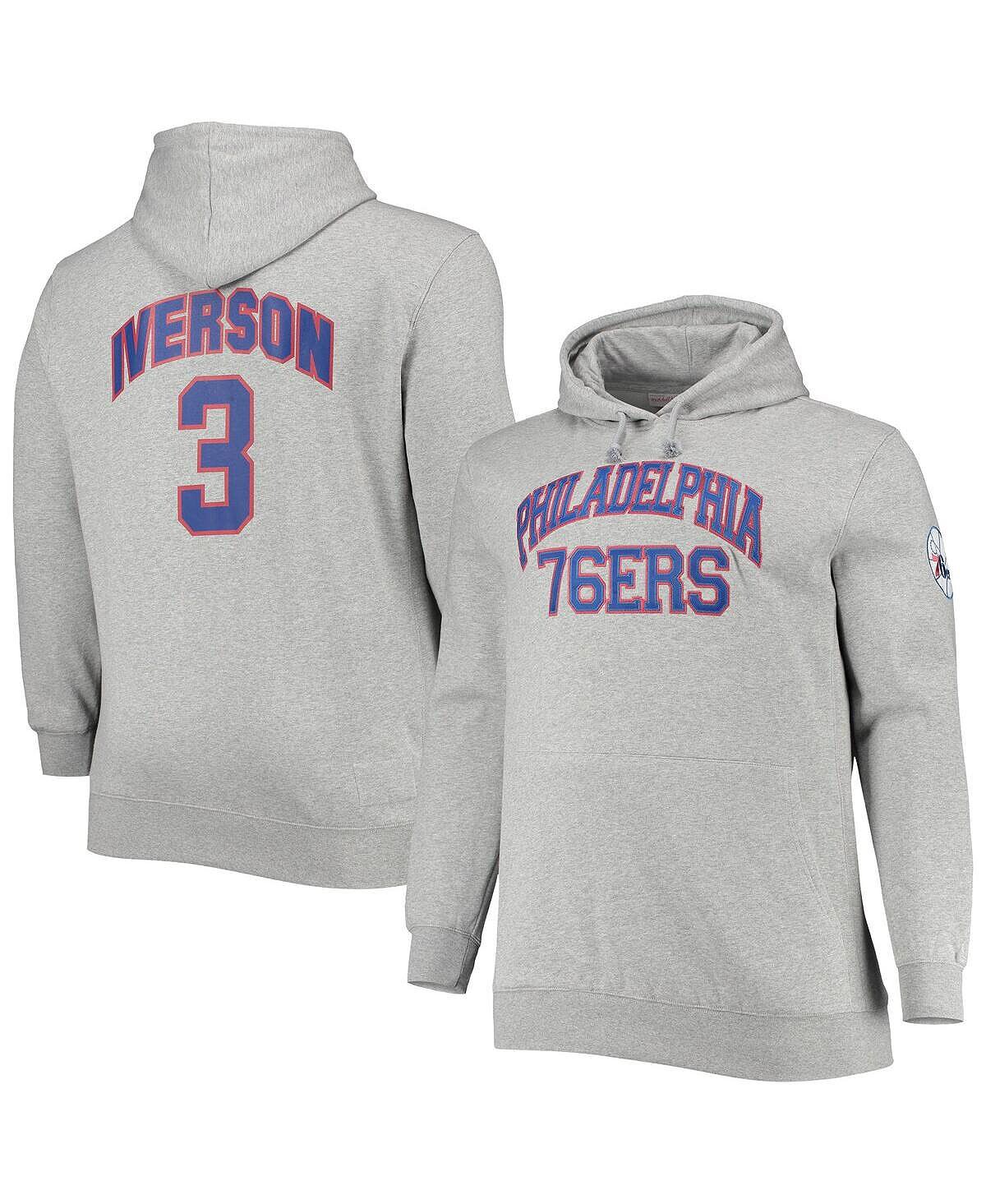 

Мужская толстовка с капюшоном allen iverson heathered grey philadelphia 76ers big and tall с именем и номером Mitchell & Ness, мульти, Серый, Мужская толстовка с капюшоном allen iverson heathered grey philadelphia 76ers big and tall с именем и номером Mit