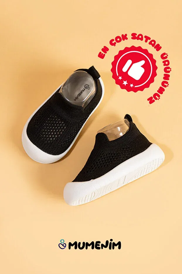 Детские кеды для девочек с ортопедической стелькой Mumenim, Black