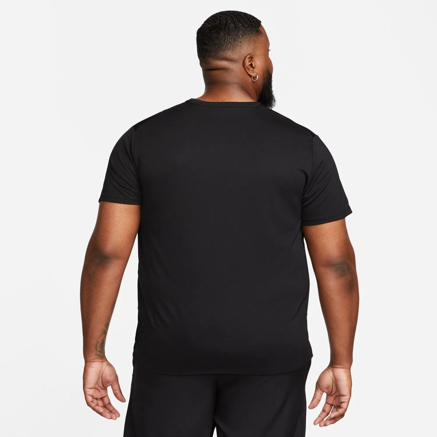 Мужская беговая футболка Dri-FIT UV Miler Nike, Black/Reflective Silver — фото 4