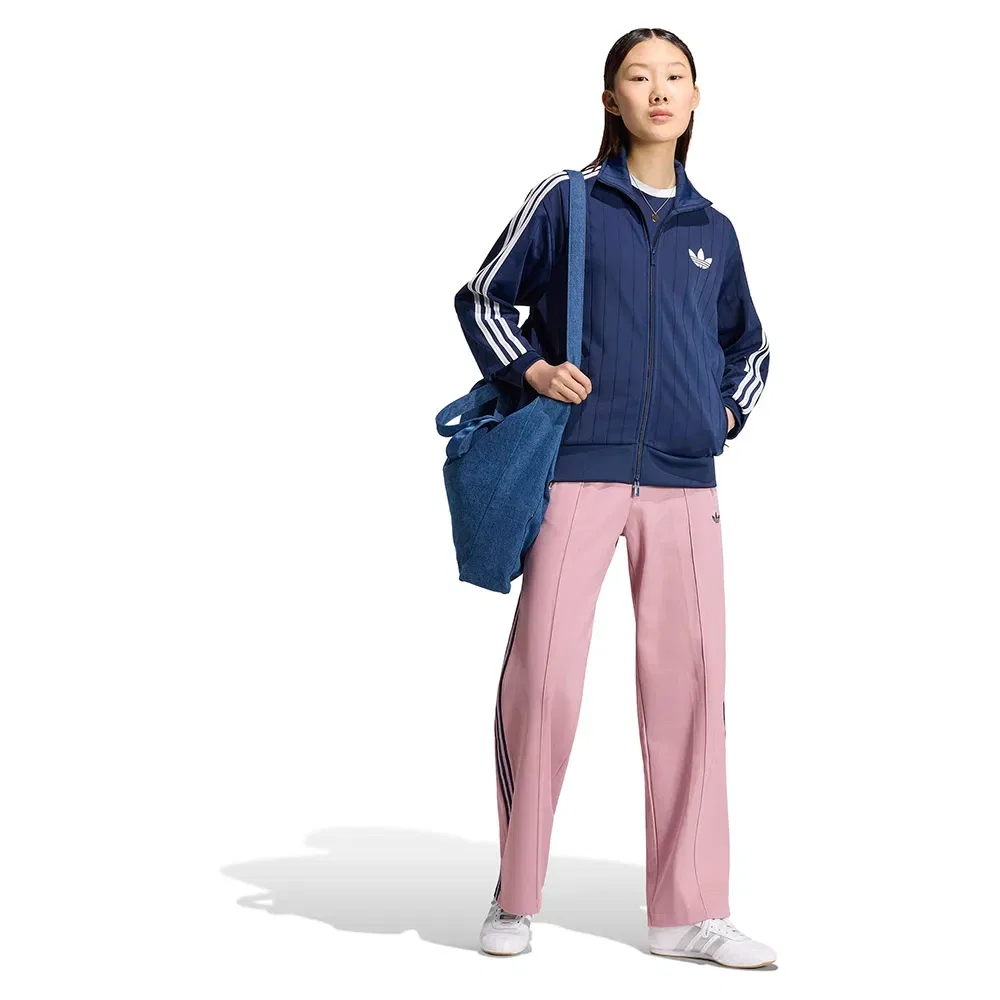 Толстовка Pinstripe Firebird Loose Track full zip Adidas Originals, синий — фото 4