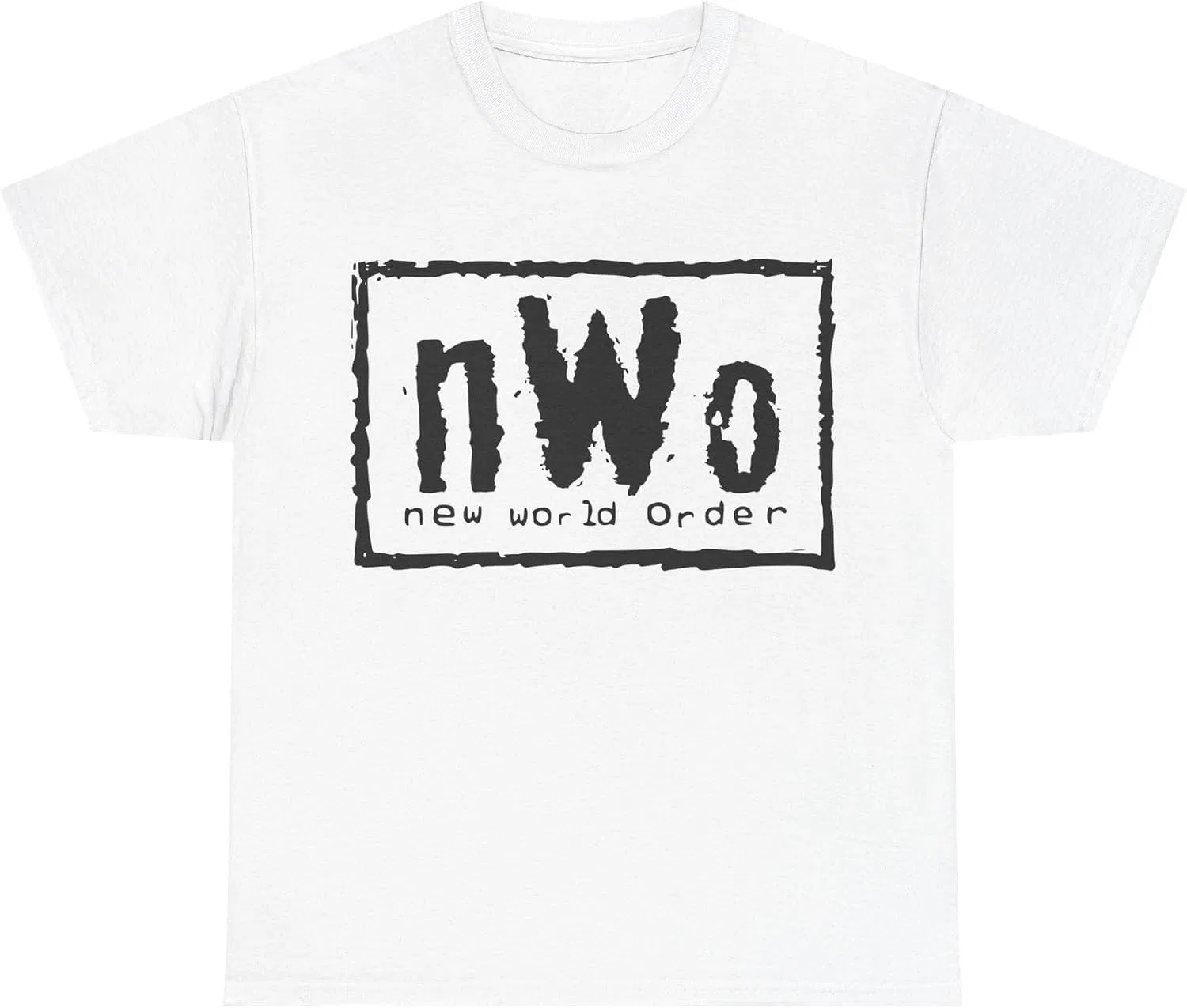 Мужская футболка с принтом NWO, белый