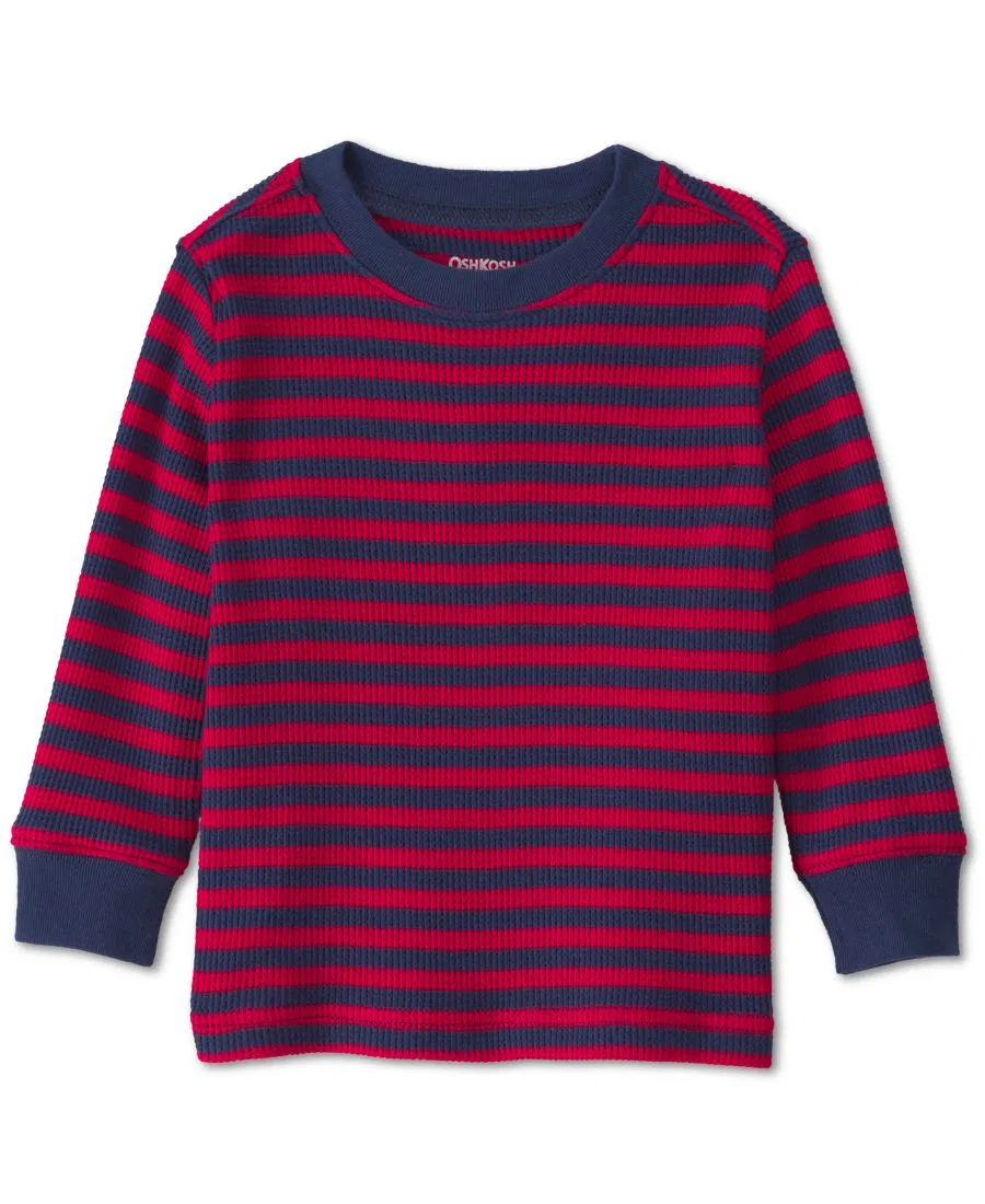 Комплект из лонгслива с полосками и комбинезона из твила Osh Kosh, Blue/Red — фото 3