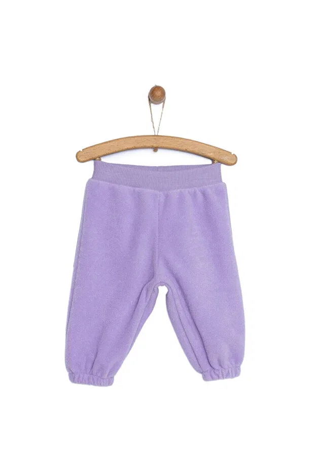 Детские штаны для девочек из флиса с эластичной ногой Ebebek Hello Baby, Lilac