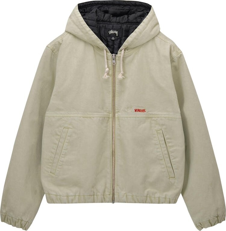 

Куртка Stussy Double Dye Work Jacket 'Cream', кремовый, Бежевый, Куртка Stussy Double Dye Work Jacket 'Cream', кремовый