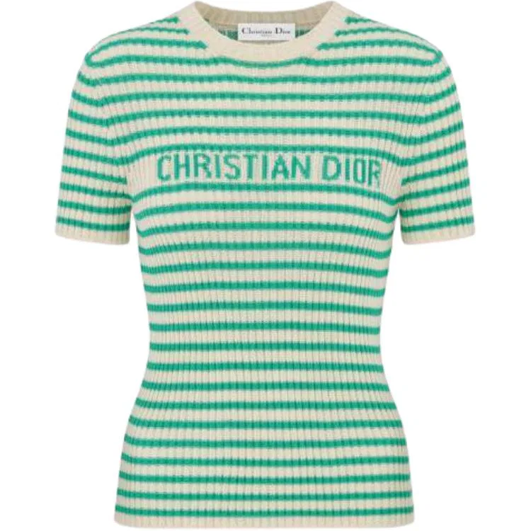 Женский свитер с круглым вырезом Green DIOR, Green