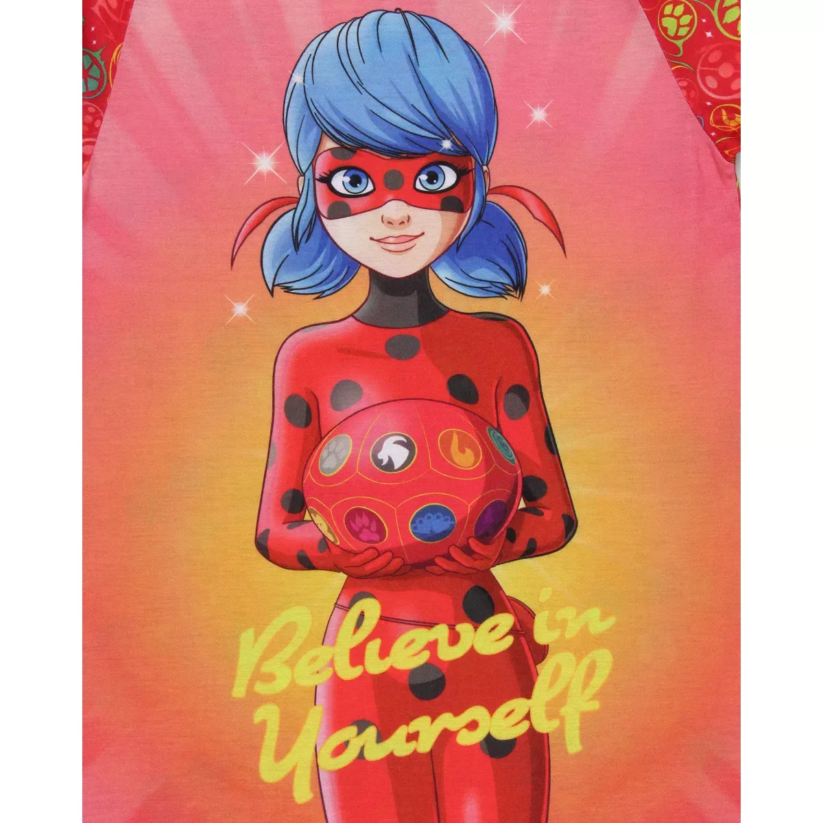 Детская ночная рубашка для девочек с принтом Miraculous: Tales of Ladybug & Cat Noir Pajama Miraculous Tales of Ladybug CatNoir, Multicolored — фото 2