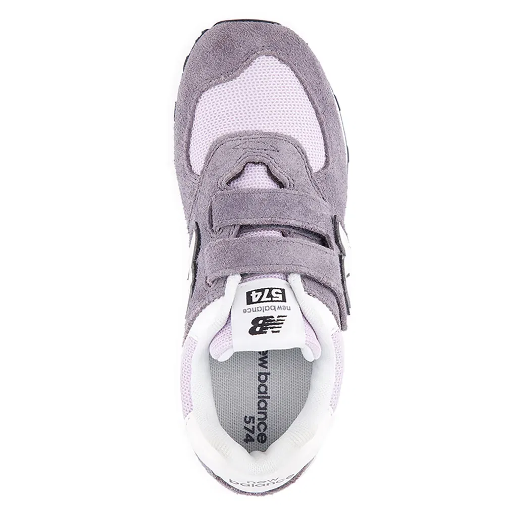 Кроссовки 574 Hook & Loop PS New Balance, серый — фото 4