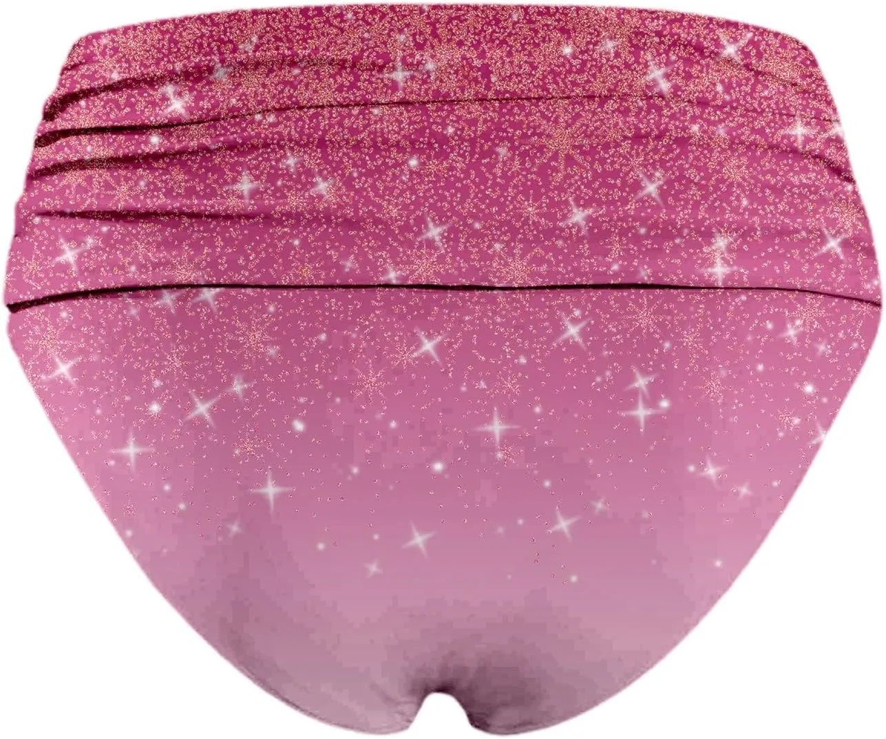 Женские бикини-шорты с рушей Generic, Hot Pink — фото 4