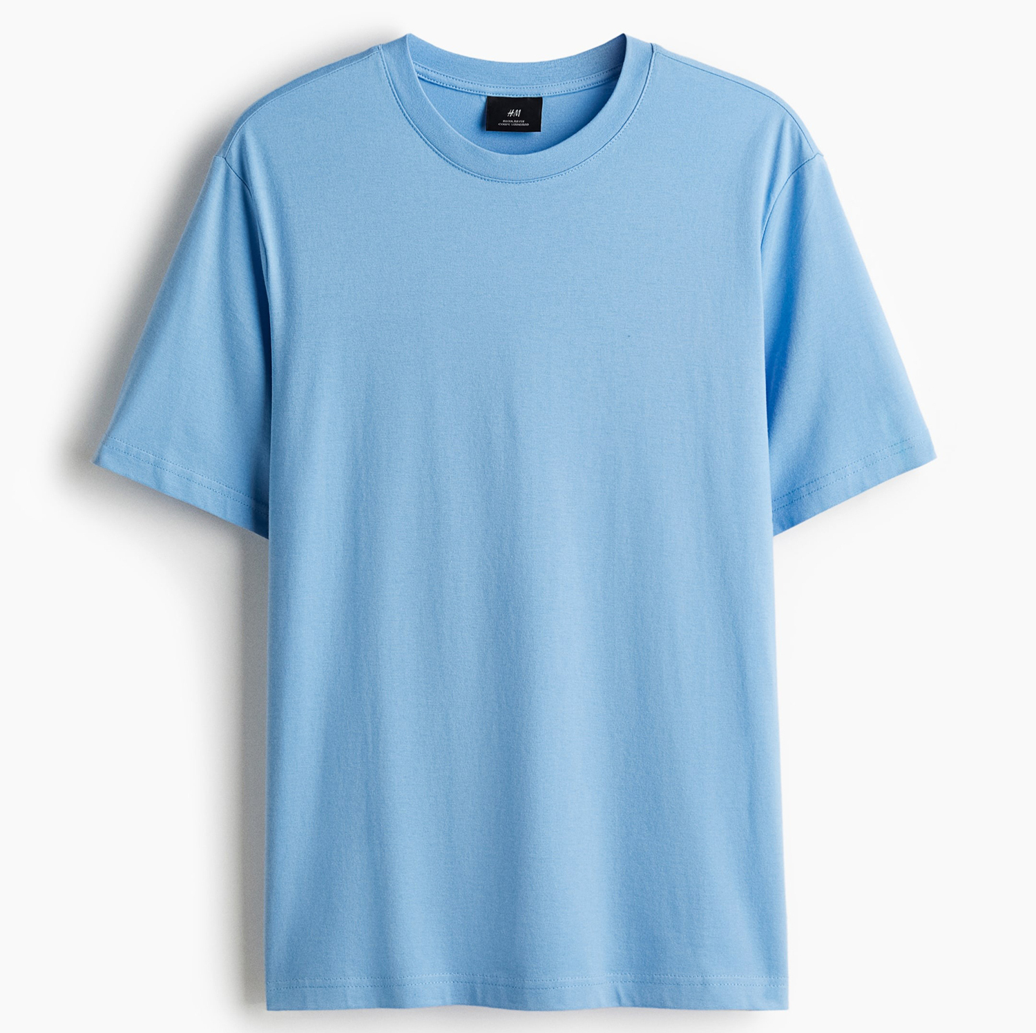 

Футболка H&M Regular Fit, голубой, Синий, Футболка H&M Regular Fit, голубой