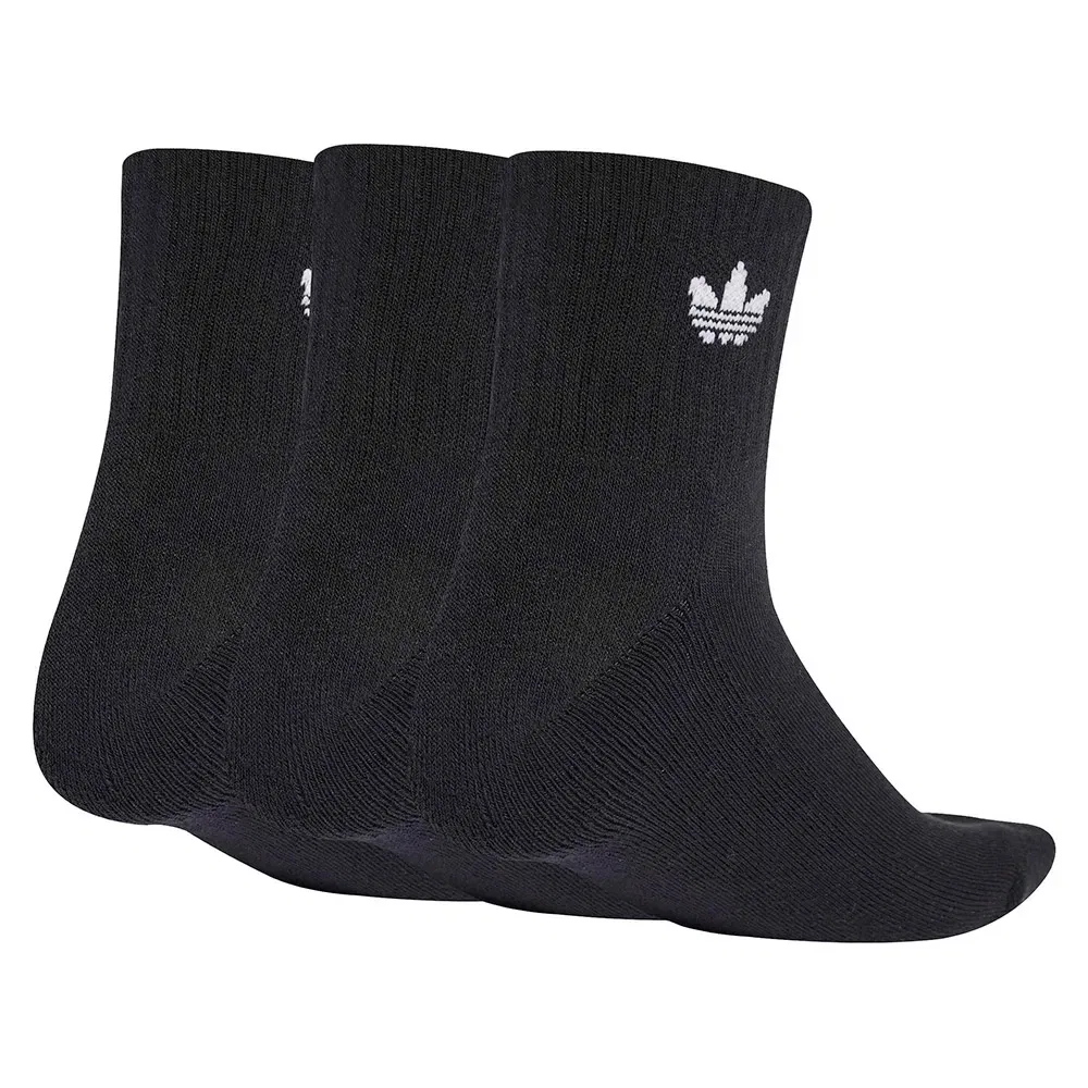 Носки средней высоты 3 пары Adidas Originals, черный — фото 2