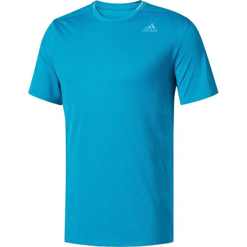 Футболка с круглым вырезом, прямая посадка, Adidas, Blue — фото 4