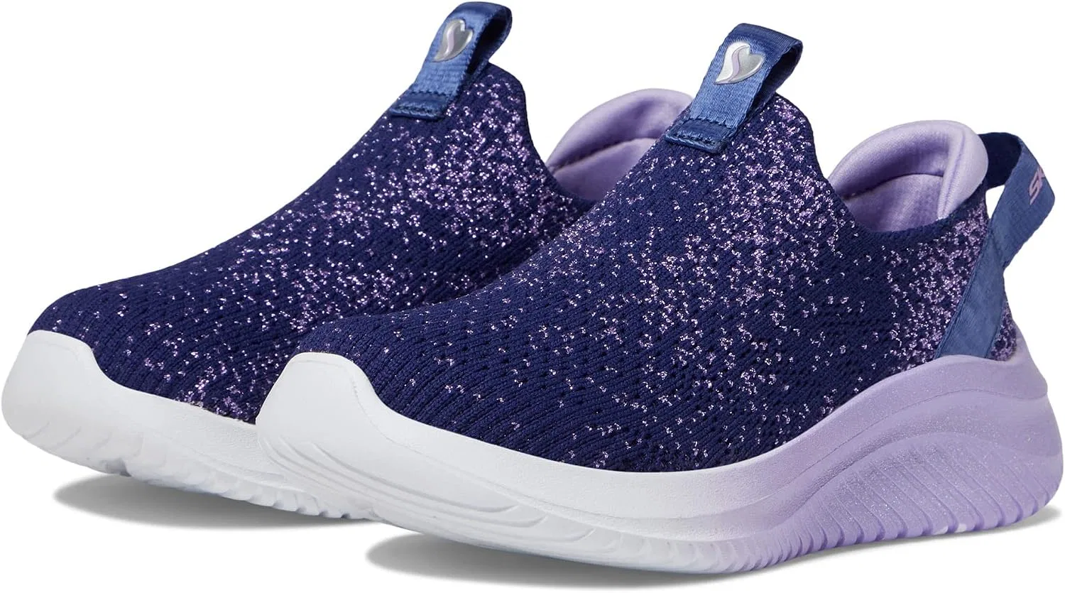 Детские кроссовки для девочек с блестками Skechers, Navy/Lavender