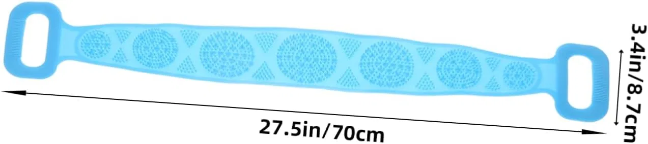 Набор из 2 мочалок для душа, силиконовые, HEMOTON, 70x8.7x0.5 см — фото 2